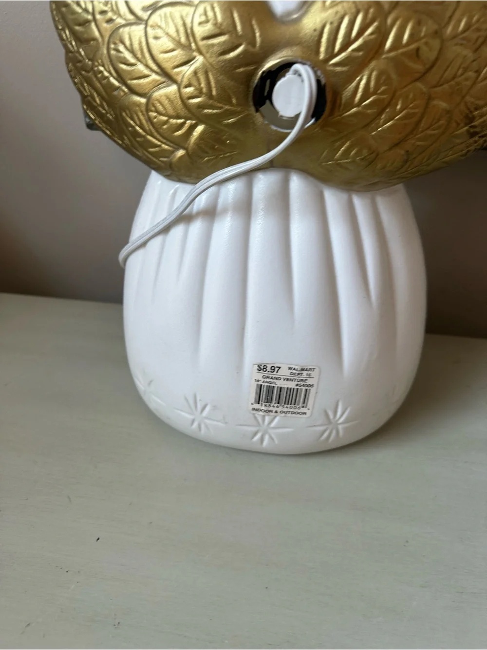 Vintage grand venture praying angel blow mold